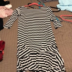 Black/White High Low Dress